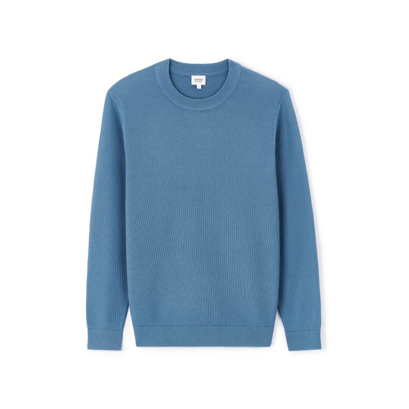 Pull col rond 100% coton manche longue différent coloris